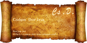 Csépe Dorina névjegykártya
