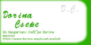 dorina csepe business card